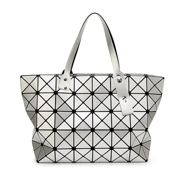 Top-handle bag tote 2017 bag handbag fashion handbags geometric plaid women's shoulder big bag female sac a main femme