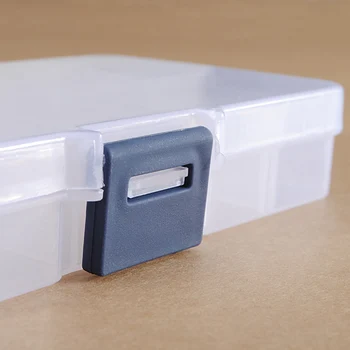 10Pcs 10 Compartments Plastic Nail Art Tips Craft Jewellery Storage bag Case Box UK