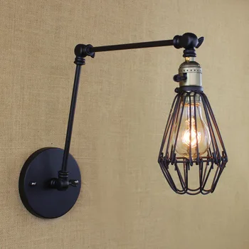 Edison Vintage Industrial Loft Adjustable Swing Arm Wall Sconce Retro Warehouse Ambient Lighting E27 American Wall Lamps WWL088