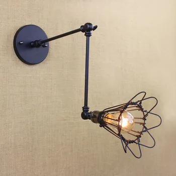 Edison Vintage Industrial Loft Adjustable Swing Arm Wall Sconce Retro Warehouse Ambient Lighting E27 American Wall Lamps WWL088