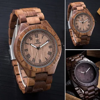 2016 Newest Arrival Original Wood Men's Wristwatch Classic Folding Clasp Quarzt Wood watch Movement Wrist Watch erkek kol saati