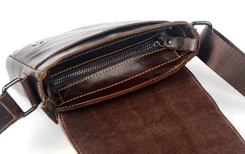 Men Oil Wax leather First layer Cowhide Cross Body Messenger Shoulder Pack Vintage Bag