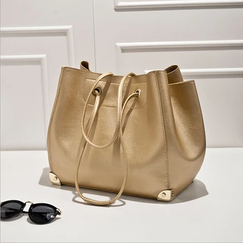 2017 New Women's Cool Fashion Casual Pu Leather Ladies handbag Shoulder bag Tote Large Shopping bag Composite bag inner Bag