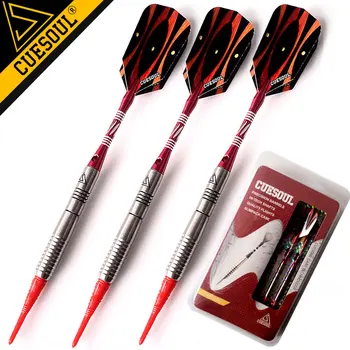 New CUESOUL Soft Tip Darts 3PCS/set 18g 15cm 90% Tungsten Darts Electronic Dart Needle With Leather Case