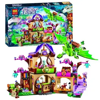 2016 Bela 10504 694Pcs Friend Elves The Secret Market Place Model Building Kit Figures Blocks Girl Toys For Children 41176