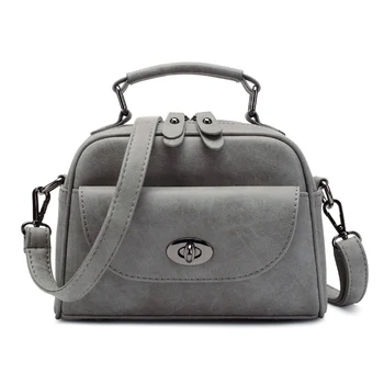 Fall Fashion new Handbags Scrub PU leather Women bag Mini Retro shoulder bag Lock wildly Messenger Female bag