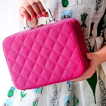 Travel Cosmetic Bags Fashion Waterproof Pink Cat Cute Multifunction Makeup Storage Bag Zipper Toiletry Bag Women