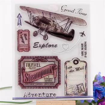 2016 new paper craft stamps Scrapbook DIY Photo Album silicone clear Stamps cartoon air travel Adventure CC-013