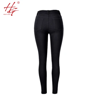 D11 2017 summer black jeans stretchy jeans women light denim pants female skinny pants tight legs