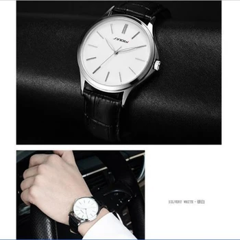 SINOBI Brand Fashion Business Watch Japan Quartz Luxury Luminous Watch Men Watch Leather Strap Wrist watches Clock saat relogio