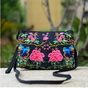 New Coming Women Embroidered bags!Hot Vintage Shopping embroidery shoulder&Handbags Top Lady's messenger Zipper handbag Carrier