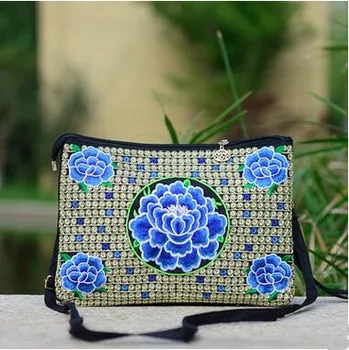 New Coming Women Embroidered bags!Hot Vintage Shopping embroidery shoulder&Handbags Top Lady's messenger Zipper handbag Carrier