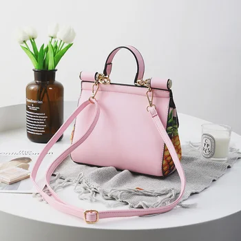 Pineapple printing Designer Handbag For Women 2017 Casual Totes Famous Brand Top-handle Bags Luxury Handbags Women Crossbody Bag