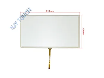New 9 inch 4 Wire Resistive Touch Screen Panel 211*126mm Digitizer USB TFT Screen touch panel Glass