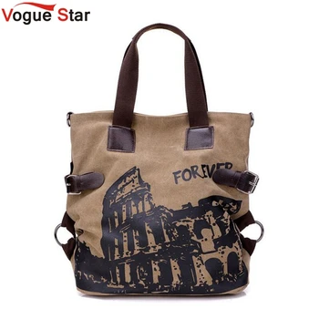 Vogue Star 2017 Hot Designer Canvas Handbags Famous Brand Women Tote Shopping Bag Printing Shoulder Bag LA374