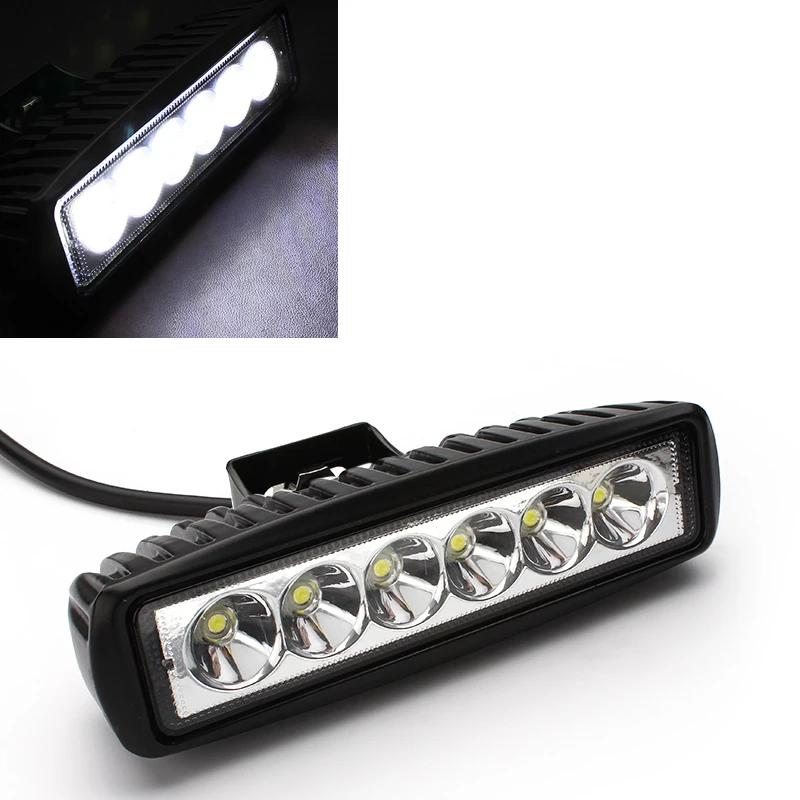 Car LED Light Bar Work Lamp 6 x 3W Auto Headlight Spot Beam Light For Offroad Tractor SUV Truck Boating Hunting Car Styling