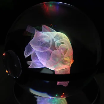 3D Blastoise Crystal Ball Fancy LED Lighting and Spinning Primary Base Advance 3D Laser Engraving Valentine Children's Gift