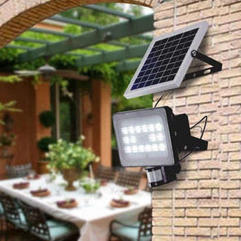 30W Solar Panel LED Floodlights IP65 Security Garden Light PIR Motion Sensor Solar Lamps For Garden Waterproof Outdoor Lighting