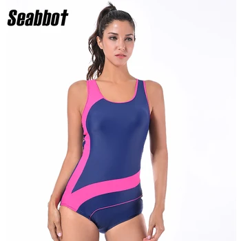 Sea Bbot Athletic Training swimwear Sport Swimsuit One Piece Bathing Suit Women Monokini Racing Plus Size Swimwear 17210