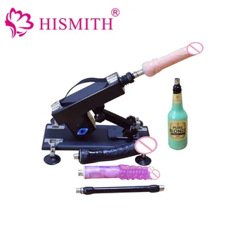 HISMITH Automatic Sex Machine Gun Set with Black Big Dildo and Vagina Cup Adjustable Speed Pumping Gun Sex Toys for Women