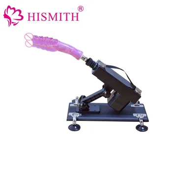HISMITH Automatic Sex Machine Gun Set with Black Big Dildo and Vagina Cup Adjustable Speed Pumping Gun Sex Toys for Women
