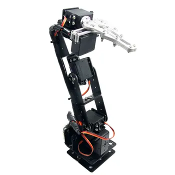 6D-3U-S Robot 6 DOF Aluminium Clamp Claw Mount kit Mechanical Robotic Arm & 6pcs MG996R Servos & Metal Servo Horn