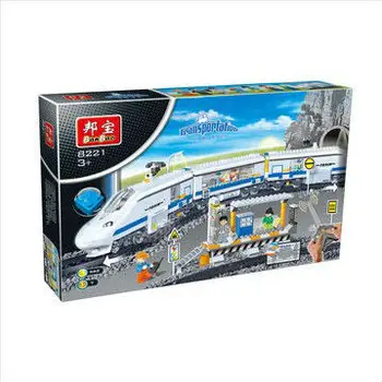 Banbao 8221 Remote Control toys Train Transport 662 pcs Plastic Model Building Block Sets Educational DIY Bricks Toys