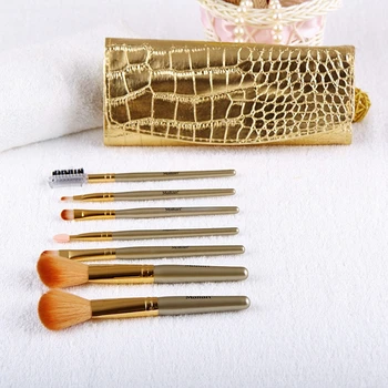 Golden crocodile pattern Makeup Brushes brosse maquillage Facial Cosmetics 7pcs Makeup Brush Set pinceau poudre Make Up Tools