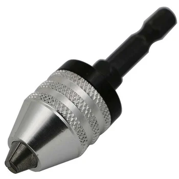 1PC Universal Jaw Conversion Dremel Mini Drill Chuck 0.3-6.5mm Hexagonal Shank Pushed Back Chuck Electric Grinding Accessories