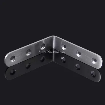 Quality 10pcs stainless steel furniture corner brackets 90*90mm angle plate metal corner brackets furniture connection parts K94