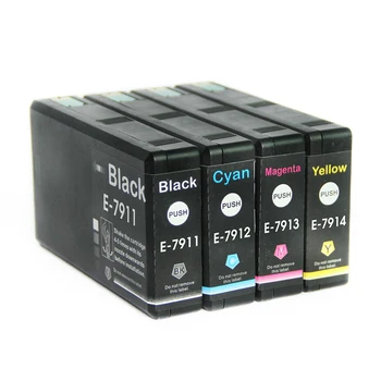 1 Set Ink Cartridge T7911 T7912 T7913 T7914 For Epson WorkForce Pro WF-5110DW WF-5190DW WF-5620DWF WF-5690DWF printer inkjet