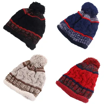New Fantastic Trend Korean Design Striped Fashion Ladies Knitted Hat Warm Hip Hop Style Casual Beanies Cap 2016