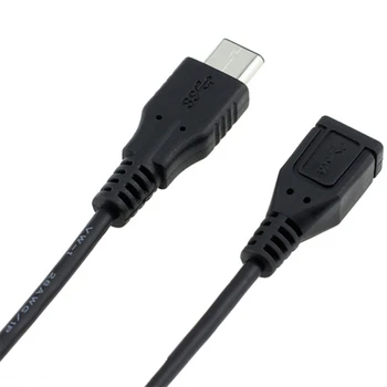 15 cm USB 3.1 tipo-c USB3.1 USB-C macho para USB 2.0 Micro 5pin 5 p carga Femea adaptador de Cabo de carregamento de dados para