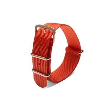 2016 Wholsale nylon Watchband Belt 18mm 20mm 22mm 24mm Watch Strap orange Belt Steel Deploy Clasp
