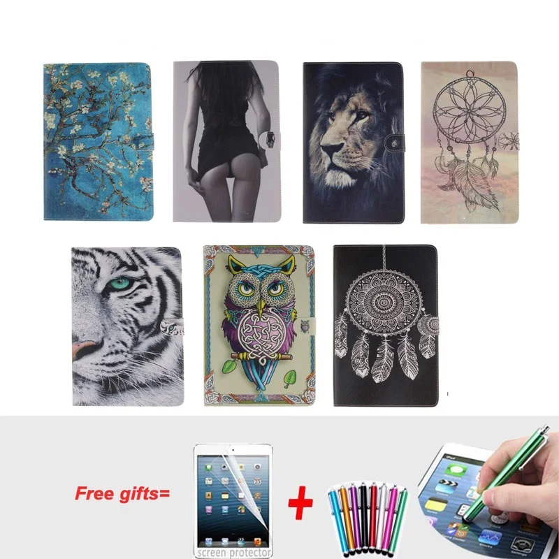 Fashion Painted Cover For iPad Air 2 Case Pu Leather Flip Case for iPad Air 2 Cover for iPad 6 with Stand Holder and Card Slot
