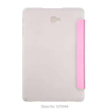 Ultra thin Flip Cover For Samsung Galaxy Tab A A6 10.1 P580 P585 Cover funda cases Smart Cover PC clear back cover+Film+Pen+OTG