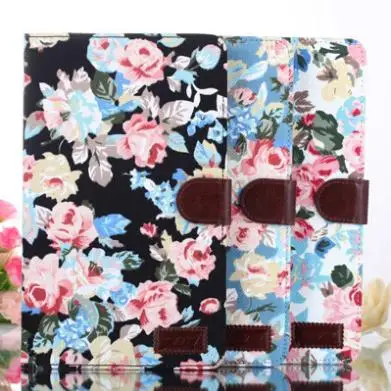 Fashion Floral Print Pattern Leather Case Book Cover for Samsung Galaxy Tab Pro 8.4 T320 Wallet Stand Tablet Case with Card Slot