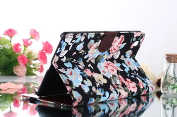Fashion Floral Print Pattern Leather Case Book Cover for Samsung Galaxy Tab Pro 8.4 T320 Wallet Stand Tablet Case with Card Slot