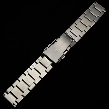 20mm Stainless Steel Solid Links Straight Ended Watch Band Strap correa cinturino