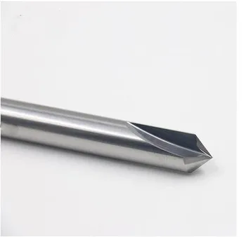 5pcs D8*60L solid tungsten carbide chamfer end mill, 60/90/120 angle straight groove milling cutter for Aluminum cnc cutter bits