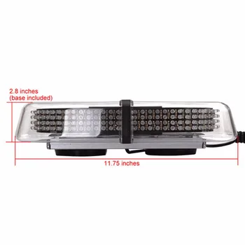 Super Bright 12V 240 LEDs Car Police Top Roof Emergency Beacon Warning Light Waterproof Auto Flash Strobe Light Bar Red Colors