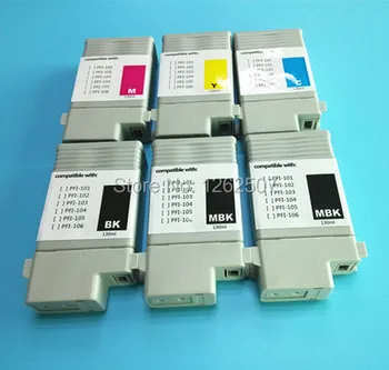 130ml Dye ink Compatible Cartridge For Canon iPF 6000s PFI-101 Full ink carts 8colors per set
