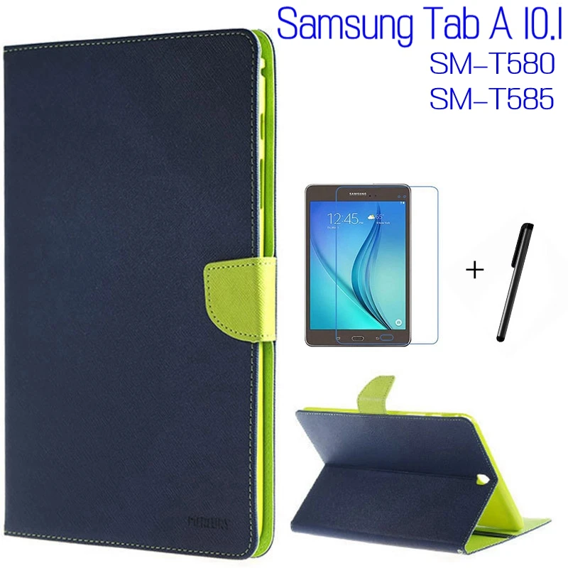 3 in 1 Fashion Stand Smart PU Leather Cover For Samsung Galaxy Tab A T580 T585 T580N 10.1