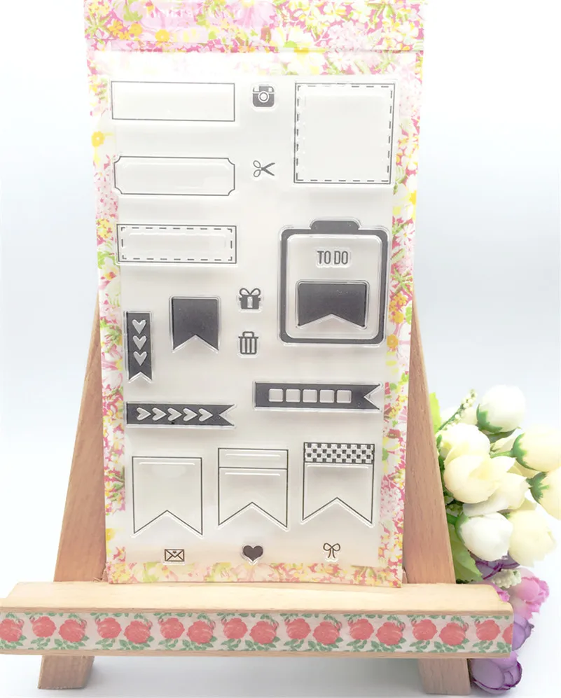 About label frame design scrapbooking clear stamps christmas gift for DIY paper card kids photo album LL-033