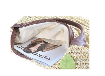 Bag straw bag beach straw bag knitted 2016 women's one shoulder handbag casual flower brief