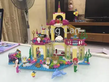 AIBOULLY 2017 New SY374 400Pcs Princess Undersea Palace Model Building Kits minis Blocks Bricks Girl Toy Gift brinquedos