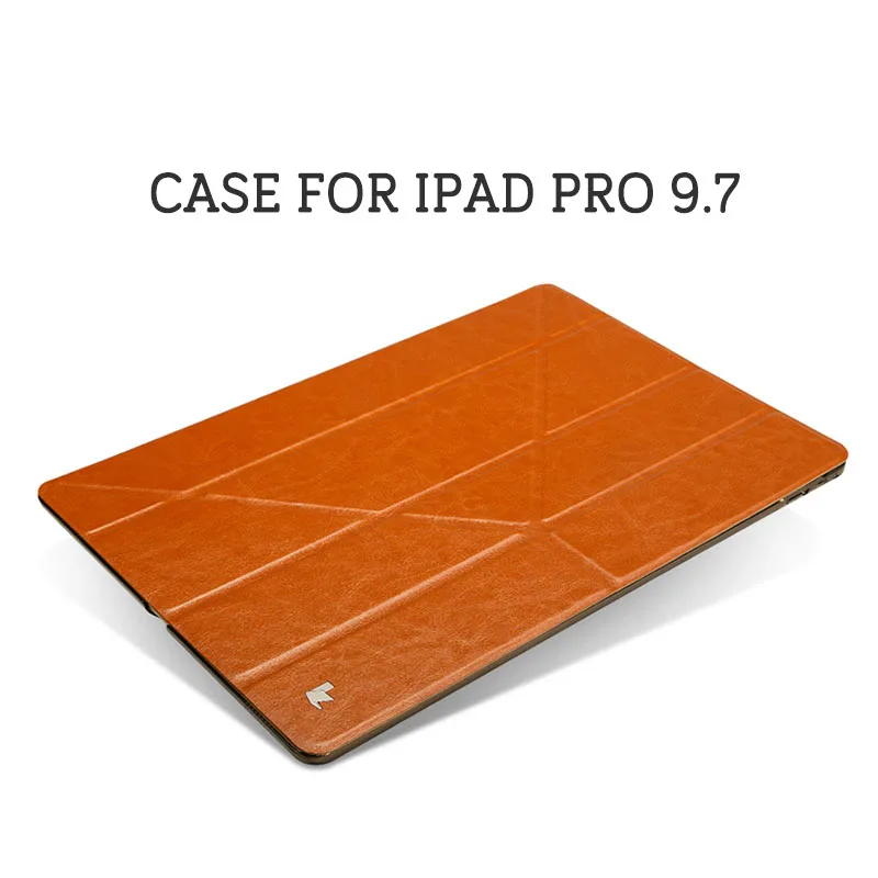 Jisoncase for iPad Pro 9.7 Case Front PU Leather+Hard PC Back for iPad Pro 9.7 Smart Cover Stand Luxury Brand Covers & Cases