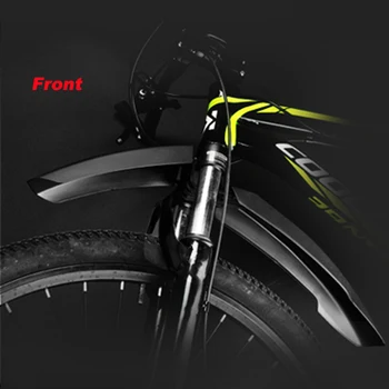 Coolchange MTB Mudguard Bike Front Rear Quick Release Bike Fender Bicycle Fender Wings Stand Rack Mudguard With Warn Taillight