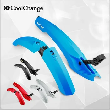 Coolchange MTB Mudguard Bike Front Rear Quick Release Bike Fender Bicycle Fender Wings Stand Rack Mudguard With Warn Taillight