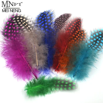 MNFT 50PCS/Lot Mixed Colors Combo Guinea Pearl Chicken Feather For Fly tying Material / DIY Fly Fishing Insect Lure
